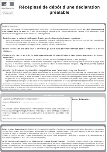 Declaration prealable de travaux 1